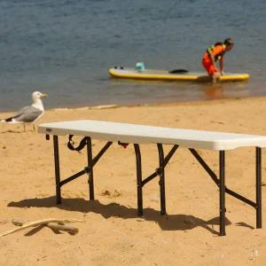 B80503 라이프타임 접이식 벤치의자 정원/공원 야외용/휴대용 벤치의