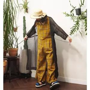 [앞머리]샤이니 블랙 썸머 롱 니트 로브 가디건n622