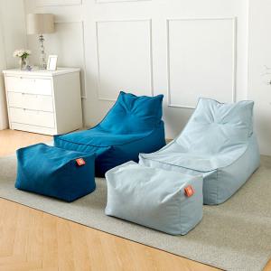 초대형 멜란지 TS808 1인용 빈백소파, 빈백+풋스툴세트