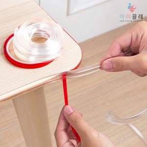 아이끌레 유아용 PVC 투명 모서리 슬림 안전가드 L 20mm x 2m, 1개