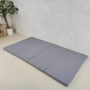 엔젤홈스 4단 샤카그레이 접이식 매트리스 바닥 싱글 손님용 기숙사 고시원 군용 자취 간이 접는 매트릭스