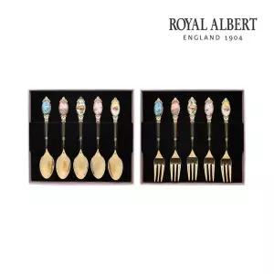 [로얄알버트](타임스퀘어점리빙관)100주년 디저트 스푼 포크 16cm 10P 세트 (후기)