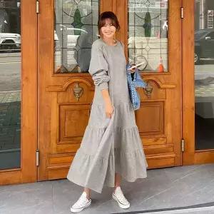 [핑크시슬리] 델리 캉캉 루즈 롱 원피스