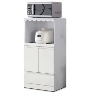 북유럽 화이트 도어형 밥통다이 주방 전자렌지대 / 전자레인지 다용도 전기밥솥