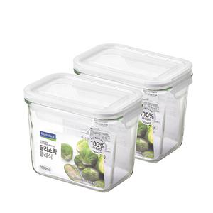 글라스락 클래식 화이트에디션 직사각 냉장고도어 1000ml, 2조, 1개