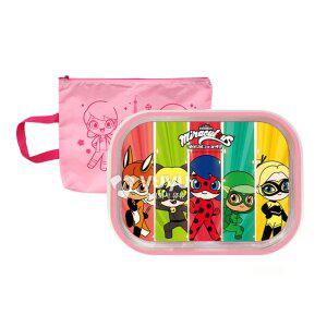 [라이프스토리]레이디버그 가방식판도시락 유아 유치원 소풍도시락