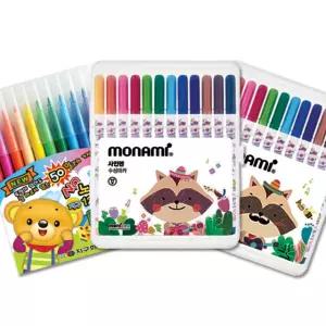 지구화학 노마르지 사인펜 모나미 모니주 싸인펜 12색 세트 마르지않는 수성 싸이펜 유치원