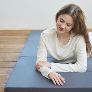 누보레 탄탄한 토퍼매트리스 접이식 침대 바닥 3단 수면매트 일반형 그레이 MS