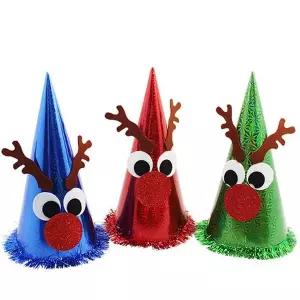 [하프클럽/알티피아]글로벌이지 홀로그램 루돌프 고깔모자 만들기 (5인용)