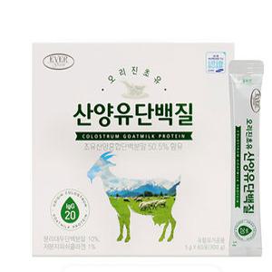 에버그린 오리진 초유 산양유 단백질 5g x 60포 (2개월분) 콜라겐 프로틴