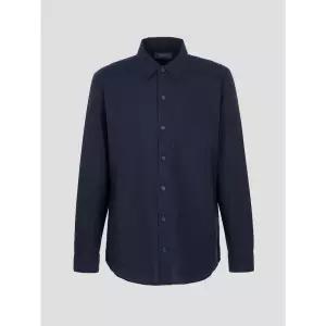 [ROGATIS] 울 혼방 솔리드 레귤러핏 셔츠  네이비 (MA4864RK1R)