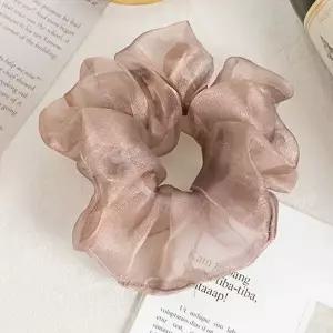 실크 쉬폰 스크런치 곱창머리끈 로즈골드-WB2A505
