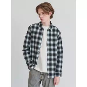 [로가디스] [로가디스] [ALBIATE] 기모 옴브레 미디엄 체크 셔츠  스카이 블루 (RY4864P43Q) (RY4864P43Q)