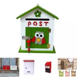 부엉이 우편함 그린/인테리어/장식품/장식/소품/벽걸이/우체통/미니/건의함/소리함/소통함
