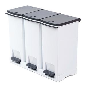 프랑코 페달형도어 분리수거함3칸 20L 3개 재활용