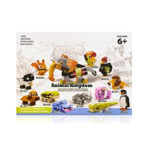 애니멀 랜드블럭 육지동물 12개 세트 동물 조립 완구 만들기 피규어 교육용 학습용