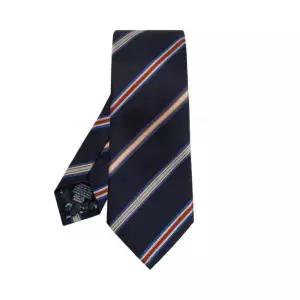 [폴스미스] 콘트라스트 스트라이프 패턴 실크 타이 126472617