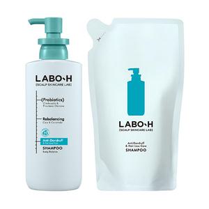 라보에이치 댄드러프클리닉 비듬 샴푸 400ml, 1개 + 리필 400ml, 1개