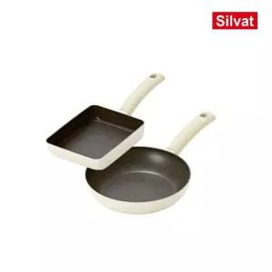 국내생산 향균 99.89% 실바트 순수 IH 프라이팬 2종 세트(18사각/20팬)