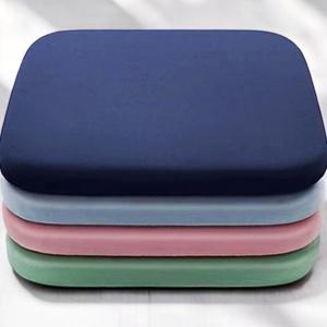 방석 메모리폼 실크 식탁의자 수험생 운전 벤치 컴퓨터 네모 고정끈 방석