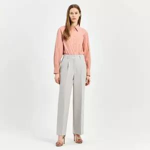 [하프클럽/S쏠레지아]에스쏠레지아 원턱 세미와이드 팬츠 SOO2WPT040