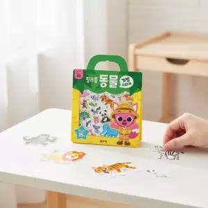 핑크퐁 아기상어 가방스티커 동물 캐릭터 스티커북 붙였다 떼었다 소근육발달 놀이책 장난감