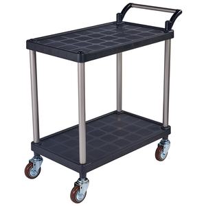 다용도 서빙카트 플라스틱 PP판 블랙 2단 특대형