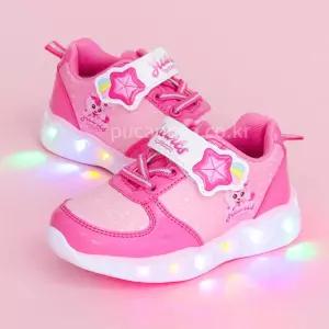 슈팅스타 캐치 티니핑 시즌5 하츄핑 캔디 LED 발광 운동화 하트 경량 아웃솔 유아 여아 신발
