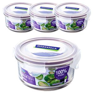 글라스락 퍼플에디션 원형 밀폐용기세트 x