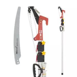 화신 3단 로프식 고지가위 톱포함 감따기 S-400 가지치기 조경용 원예 전지 과수 화훼