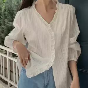 [코코블랑] [코코메이드]레시아 셔링 블라우스