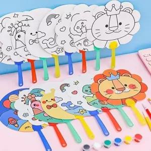 부채만들기 색칠 DIY 키트 체험 노인 인지활동 미술재료 단체수업 10매