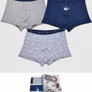 (동화) 부드러운 실키 아웃밴드 코튼 스판 남아 고래의 꿈 드로즈 3매입/사각/팬티/주니어/트렁크/남자