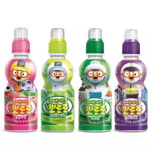 뽀로로 음료수 복숭아맛6개 샤인머스캣6개 사과맛6개 블루베리맛6개 235ml 24개