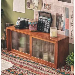 미니찬장 인테리어 엔틱 유리 다용도 그릇장 빈티지수납장