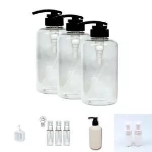 펌프용기500 3매1세트/공병/디스펜서/소분/용기/세제/통/샴푸/화장품/욕실/리필/펌프/빈통/물비누/빈
