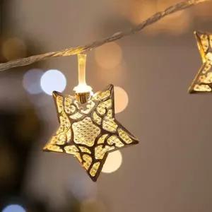 플라워트리 크리스마스 별 전구 장식 겸용LED 30P 철재 실버 중