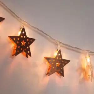 플라워트리 크리스마스 별 전구 장식 LED 30P 철재 로즈골드 대