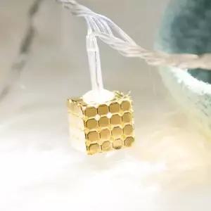 플라워트리 크리스마스 골드 큐브 전구 장식 LED 30P 철재 다이스