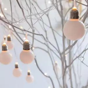 플라워트리 크리스마스 백열전구 건전지 조명 LED 30P 백색 5cm