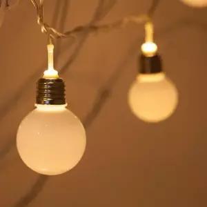 플라워트리 크리스마스 백열전구 건전지 조명 LED 30P 백색 6cm