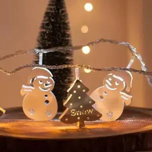 플라워트리 크리스마스 눈사람 전구 장식 LED 30P 철재 화이트