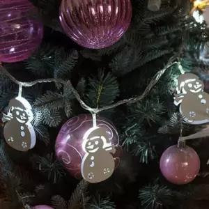 플라워트리 크리스마스 눈사람 건전지 전구 LED 30P 철재 화이트