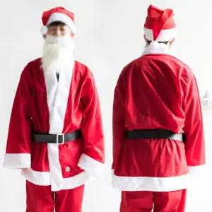 플라워트리 크리스마스 산타복 5종세트 최고급 성인용 모자 장갑