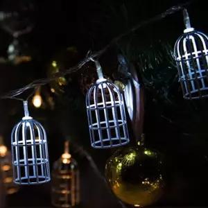 플라워트리 크리스마스 새장 건전지 전구 LED 30P 화이트 라인등