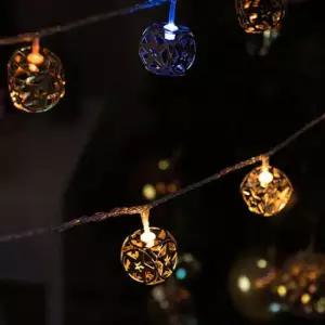 플라워트리 크리스마스 골드 큐브 전구 장식 LED 30P 철재 스타