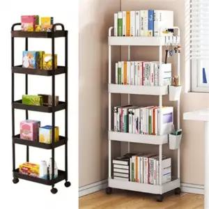 무빙 이동식 트롤리 선반 멀티 5단 이동 선반 바퀴 수납