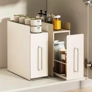 슬라이딩 틈새수납장 주방 수납 보관 전자렌지 다용도 부엌