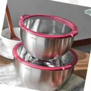 돼지네만물상 믹싱볼계량 스텐 믹싱 야채보관 펀칭볼 뚜껑세트 2SIZE 마니에르 스텐 콤보 2.8L