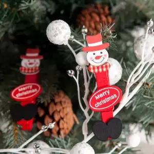 플라워트리 [1+1] 크리스마스 눈사람 나무 집게 키다리 대 9cm